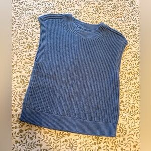 Abercrombie & Fitch Blue Knit Sleeveless Sweater